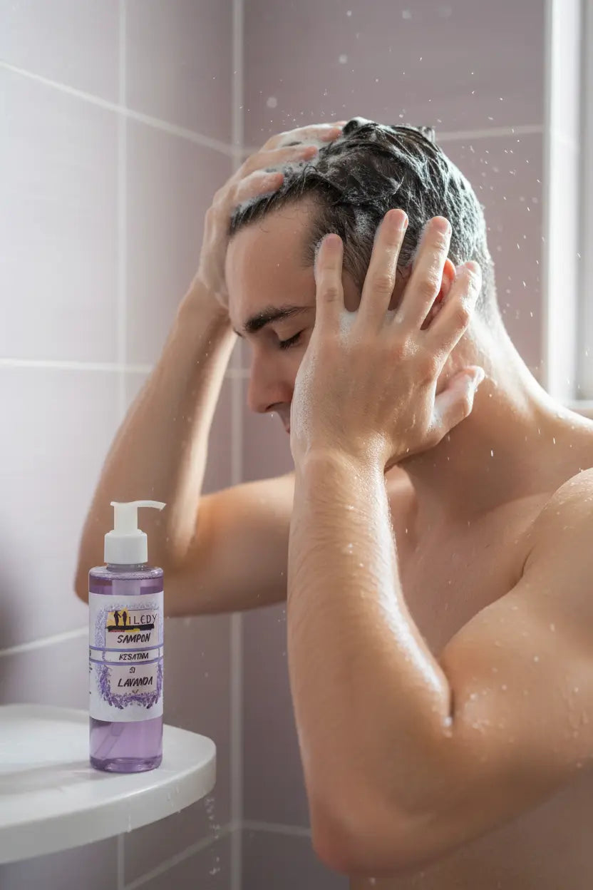 Sampon natural cu keratina si lavanda
