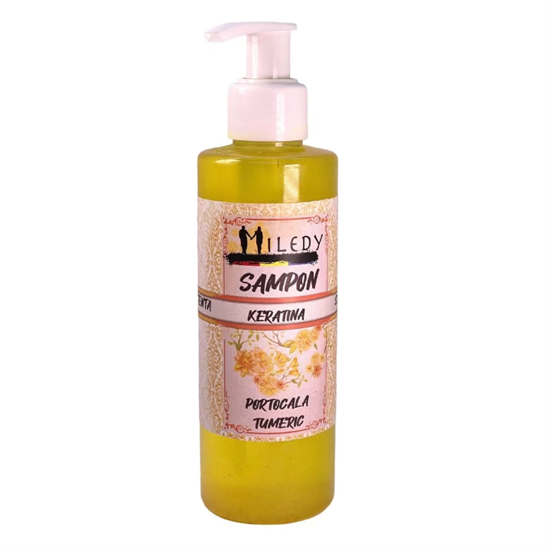 Șampon natural cu cheratină și portocală 