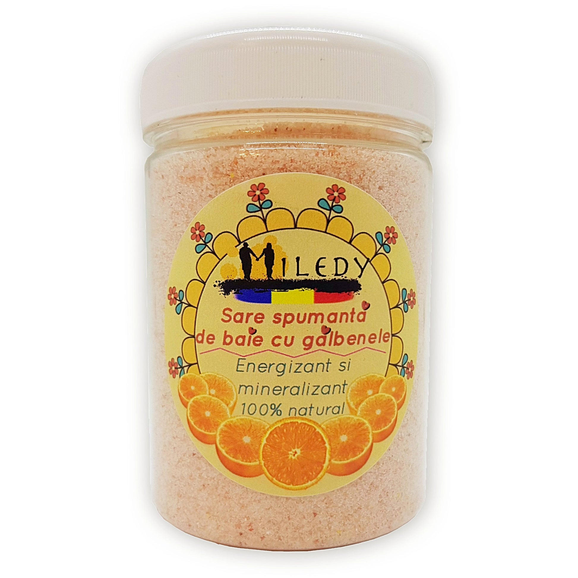 Sare de baie spumanta cu portocala Miledy Naturals