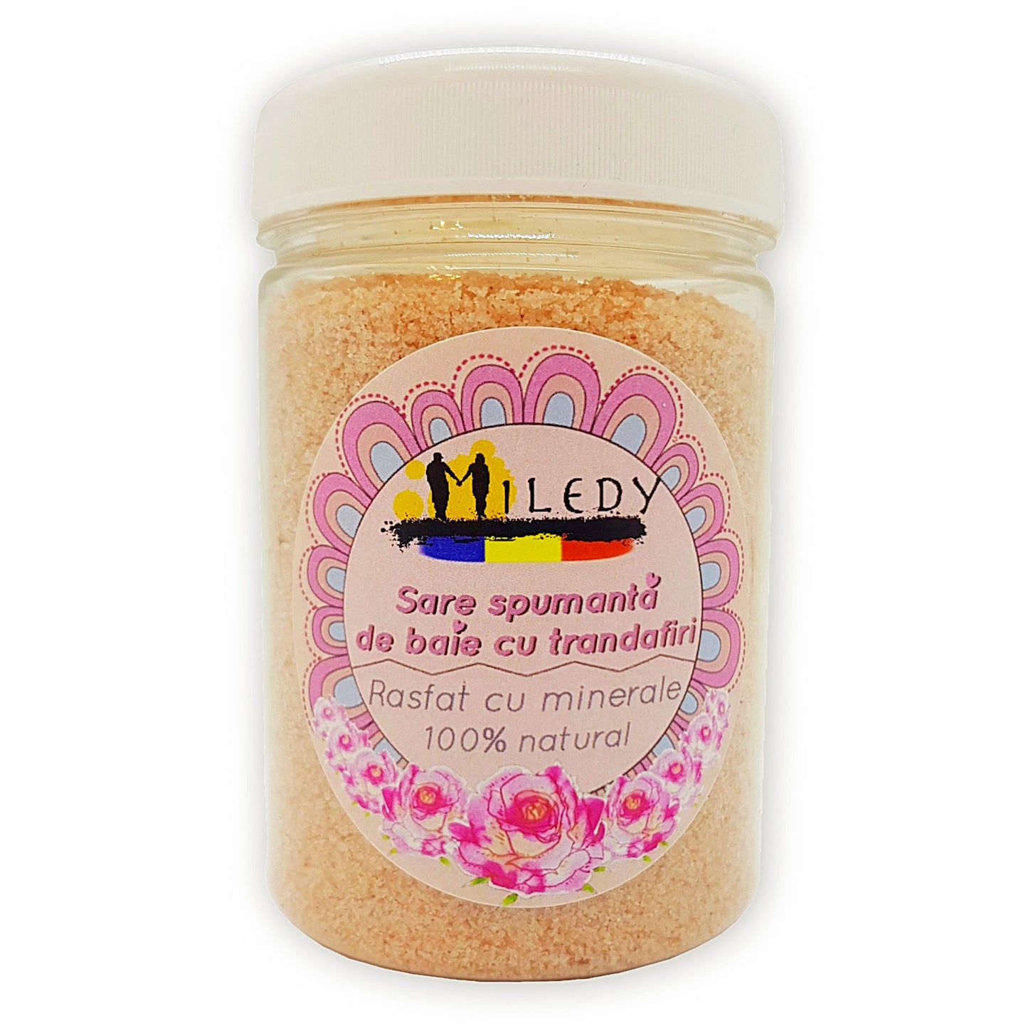 Sare de baie spumanta cu trandafir Miledy Naturals