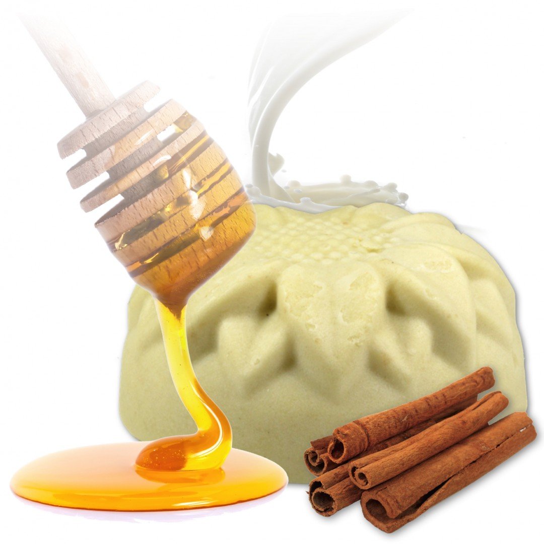 Crema solida de corp cu miere lapte de capra si scortisoara Miledy Naturals